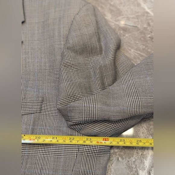 Jos. A. Bank Wool Gray Glen Plaid Suit Separates Jacket & Pants Formal Size 46R - Picture 10 of 16